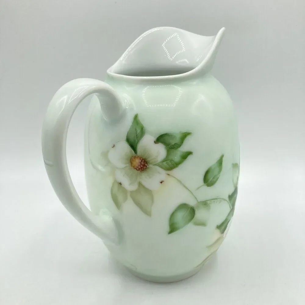 Vtg Arzberg Bavaria Germany Handpainted Dogwood Flowers Porcelain Pitcher 6.5